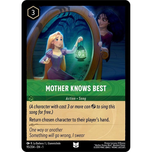 Mother Knows Best - 95/204 Uncommon Disney Lorcana card from The First Chapter, Near Mint Normal
