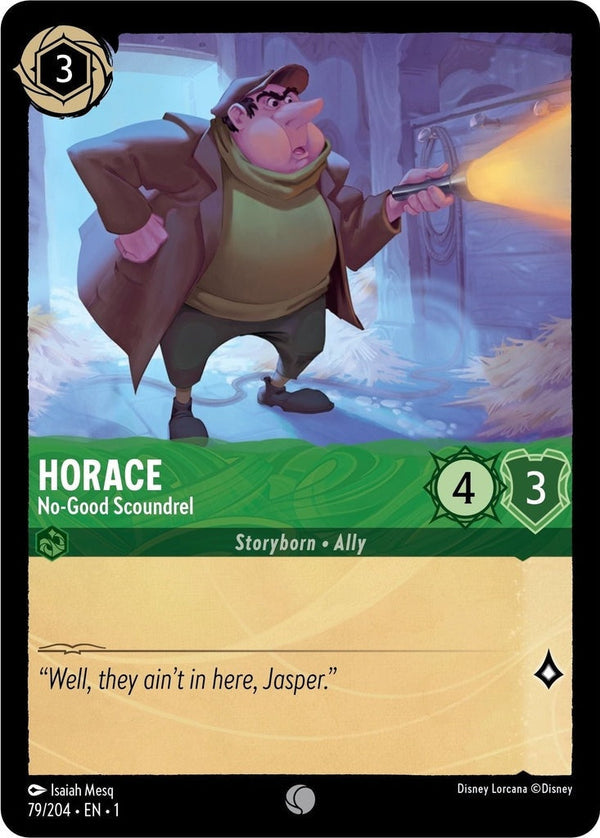 Horace - No-Good Scoundrel - 79/204 Common Disney Lorcana card from The First Chapter, Near Mint Normal