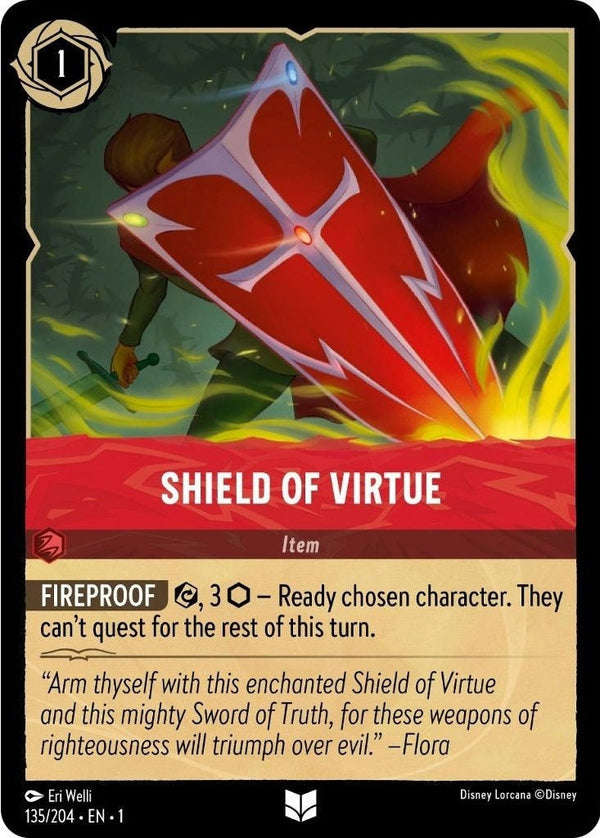Shield of Virtue - 135/204 Uncommon Disney Lorcana card from The First Chapter, Near Mint Normal
