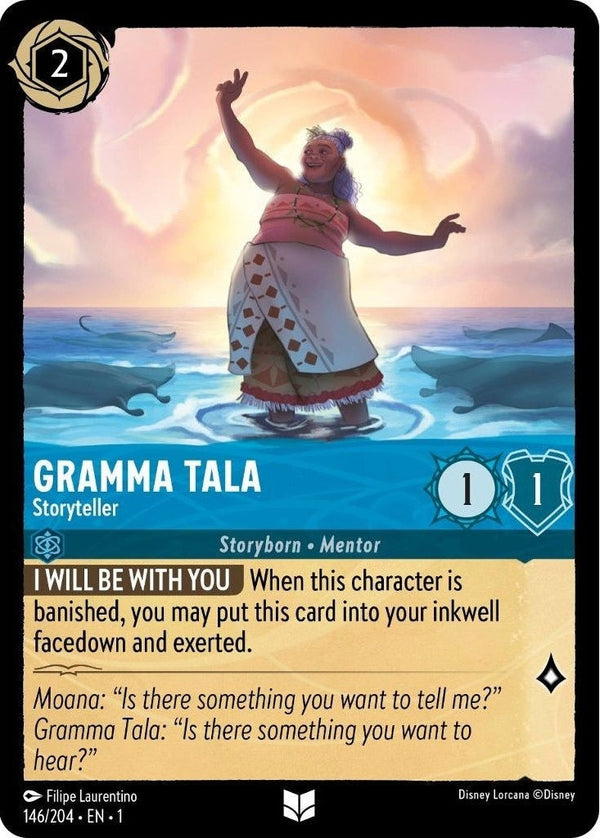 Gramma Tala - Storyteller - 146/204 Uncommon Disney Lorcana card from The First Chapter, Near Mint Normal