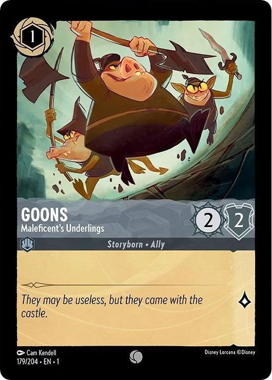 Goons - Maleficent's Underlings - 179/204 Common Disney Lorcana card from The First Chapter, Near Mint Normal