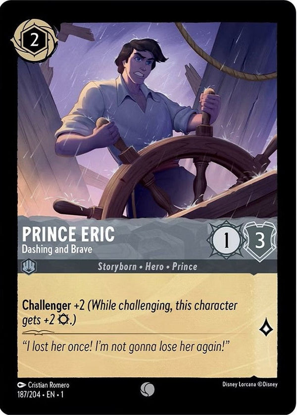 Prince Eric - 187/204 Common Disney Lorcana card from The First Chapter, Near Mint Normal