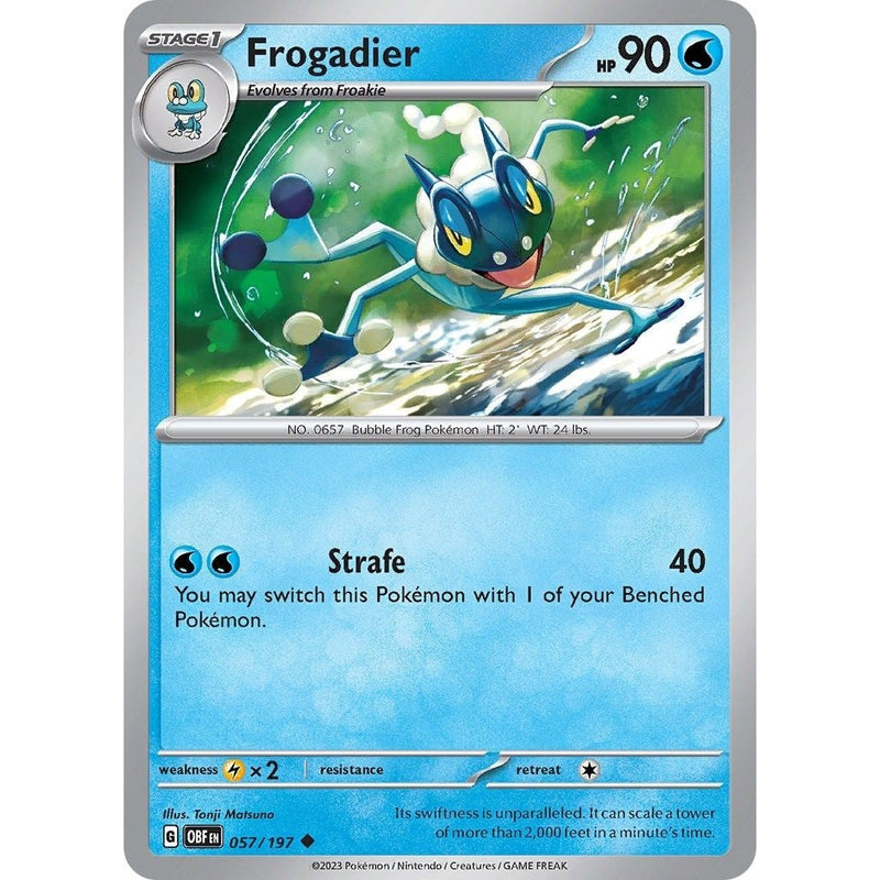 Frogadier - 057/197 Uncommon Pokémon card from Obsidian Flames, Near Mint Normal