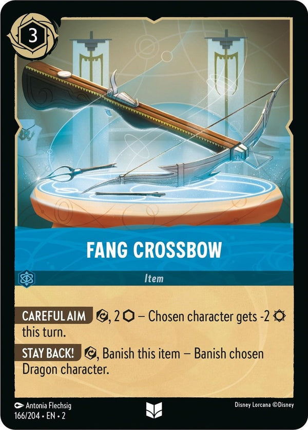Fang Crossbow - 166/204 Uncommon Disney Lorcana card from Rise of the Floodborn, Near Mint Normal