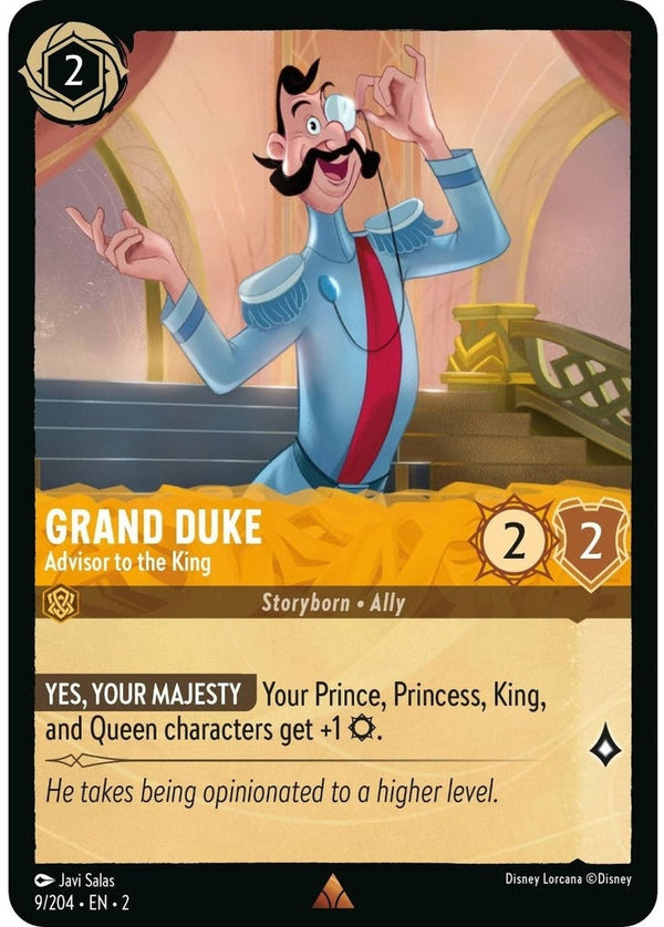 Grand Duke - Advisor to the King - 9/204 Rare Disney Lorcana card from Rise of the Floodborn, Near Mint Normal