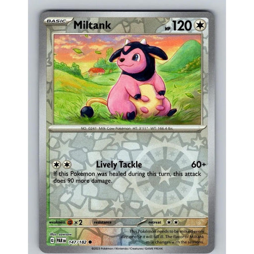 Miltank - 147/182 Common Pokémon card from Paradox Rift, Near Mint Reverse Holofoil