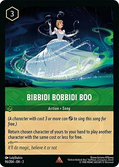 Bibbidi Bobbidi Boo - 96/204 Rare Disney Lorcana card from Rise of the Floodborn, Near Mint Normal