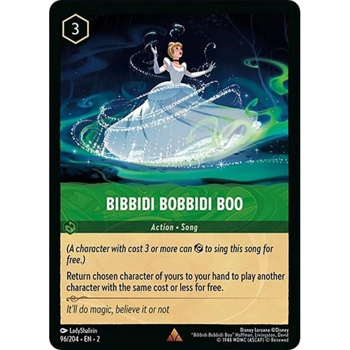Bibbidi Bobbidi Boo - 96/204 Rare Disney Lorcana card from Rise of the Floodborn, Near Mint Normal