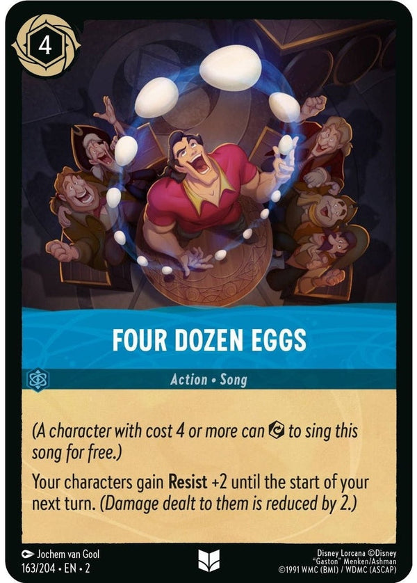 Four Dozen Eggs - 163/204 Uncommon Disney Lorcana card from Rise of the Floodborn, Near Mint Normal