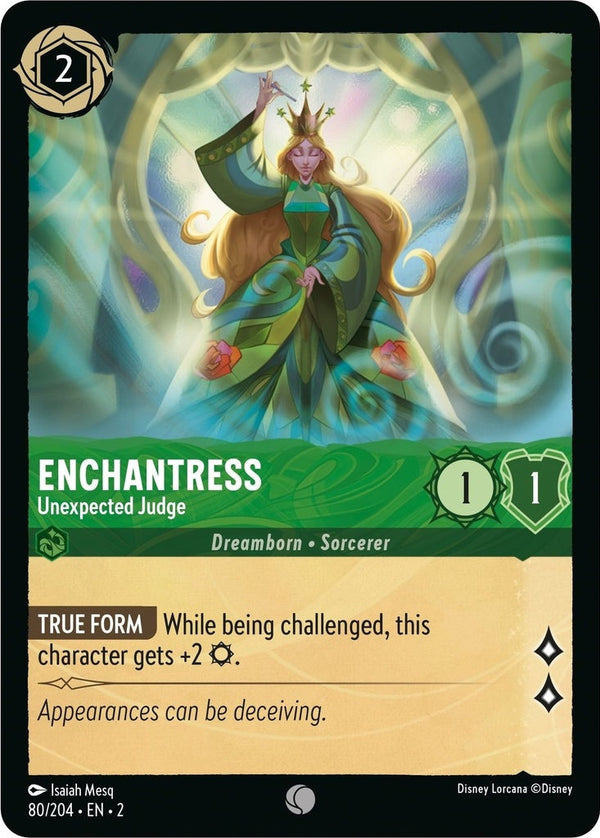 Enchantress - Unexpected Judge - 80/204 Common Disney Lorcana card from Rise of the Floodborn, Near Mint Normal