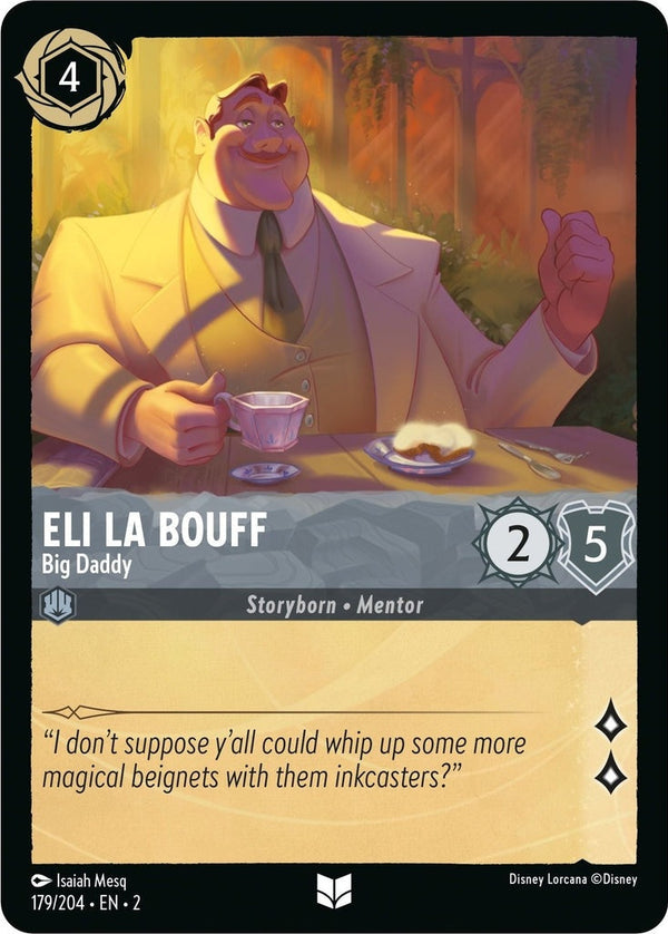 Eli La Bouff - Big Daddy - 179/204 Uncommon Disney Lorcana card from Rise of the Floodborn, Near Mint Normal