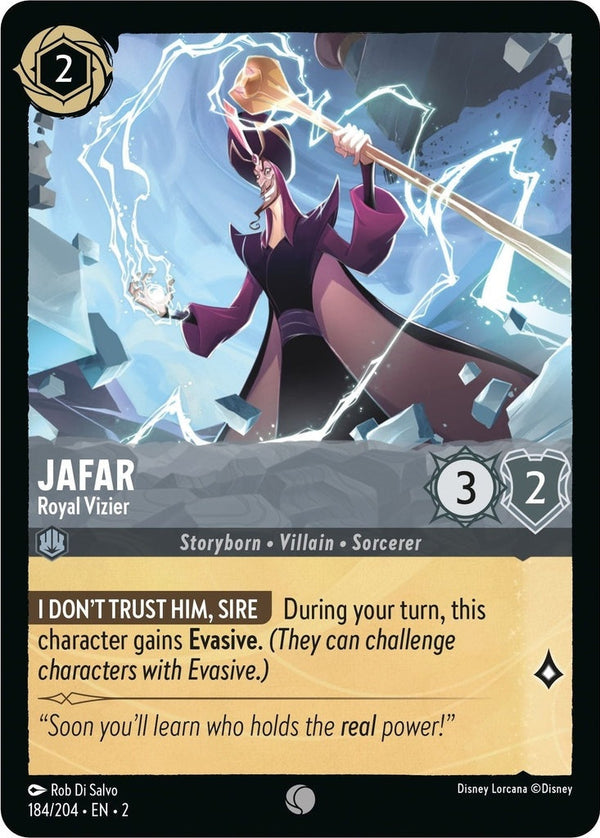 Jafar - Royal Vizier - 184/204 Common Disney Lorcana card from Rise of the Floodborn, Near Mint Normal
