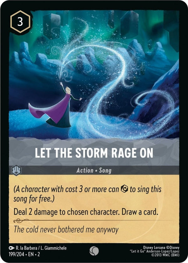 Let the Storm Rage On - 199/204 Common Disney Lorcana card from Rise of the Floodborn, Near Mint Normal