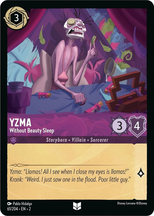 Yzma - Without Beauty Sleep - 61/204 Uncommon Disney Lorcana card from Rise of the Floodborn, Near Mint Cold Foil