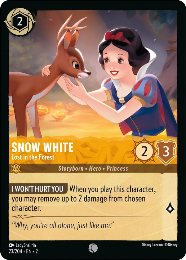 Snow White - Lost in the Forest - 23/204 Common Disney Lorcana card from Rise of the Floodborn, Near Mint Normal