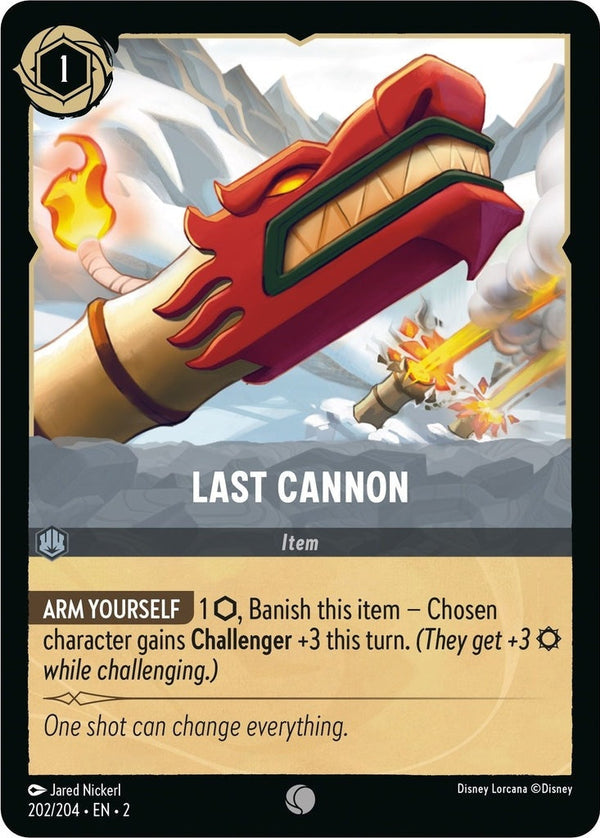 Last Cannon - 202/204 Common Disney Lorcana card from Rise of the Floodborn, Near Mint Normal