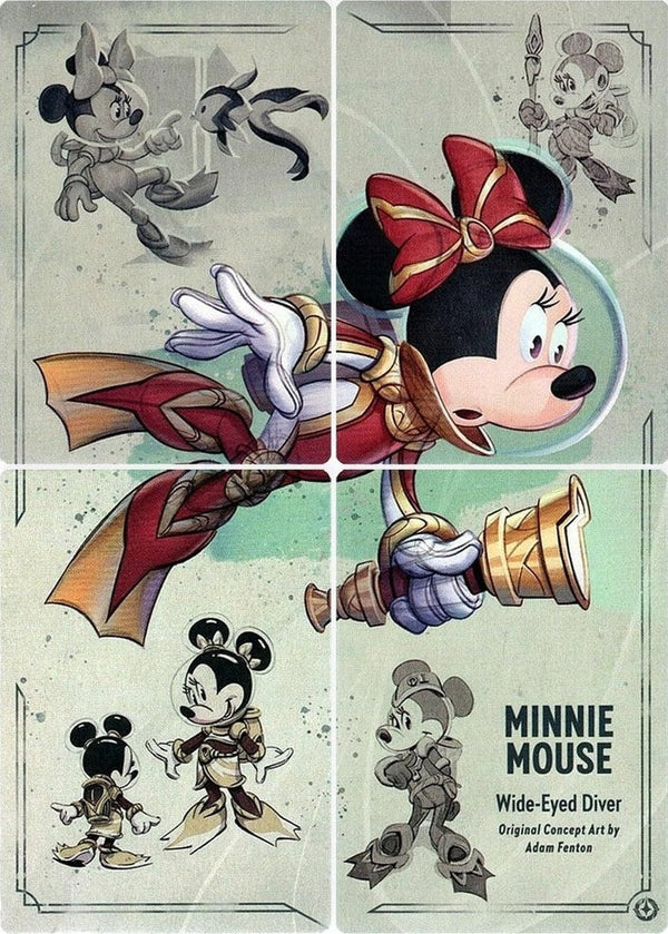 Minnie Mouse - Wide-Eyed Diver Puzzle Insert (Set of 4) -  None Disney Lorcana card from Rise of the Floodborn, Near Mint Normal