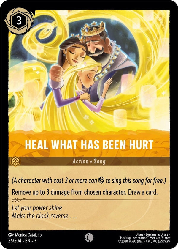 Heal What Has Been Hurt - 26/204 Common Disney Lorcana card from Into the Inklands, Near Mint Normal