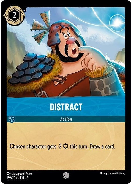 Distract - 159/204 Common Disney Lorcana card from Into the Inklands, Near Mint Normal
