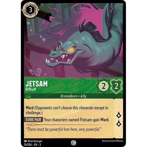 Jetsam - Riffraff - 76/204 Common Disney Lorcana card from Into the Inklands, Near Mint Normal