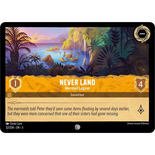 Never Land - Mermaid Lagoon - 32/204 Common Disney Lorcana card from Into the Inklands, Near Mint Normal