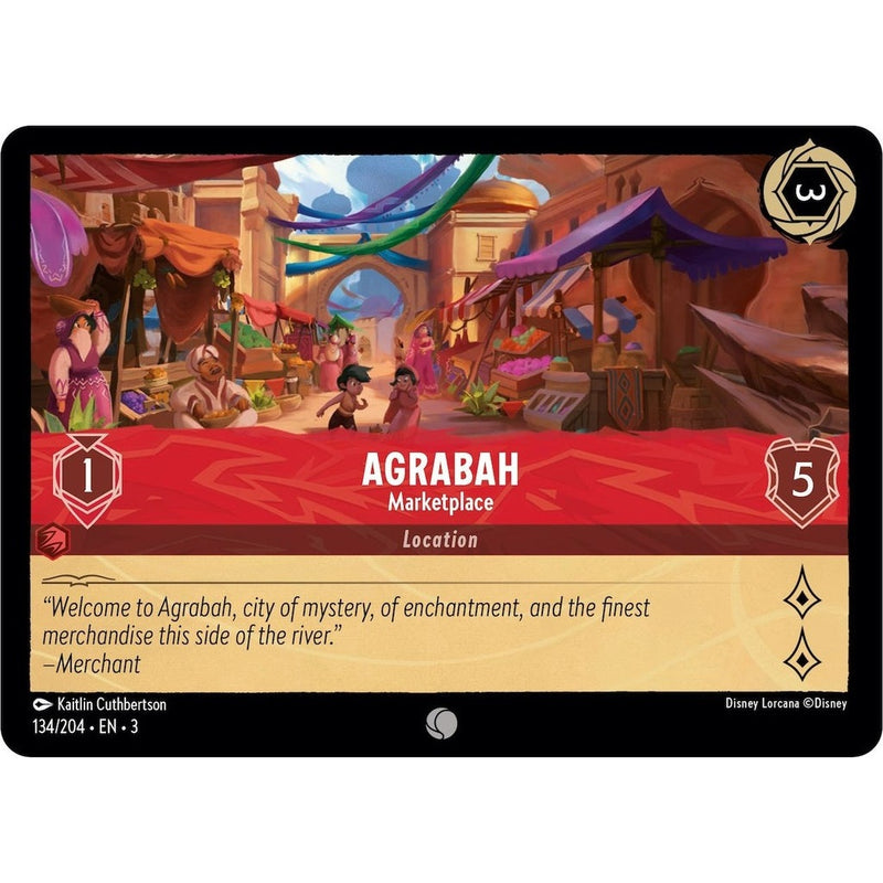 Agrabah - 134/204 Common Disney Lorcana card from Into the Inklands, Near Mint Normal
