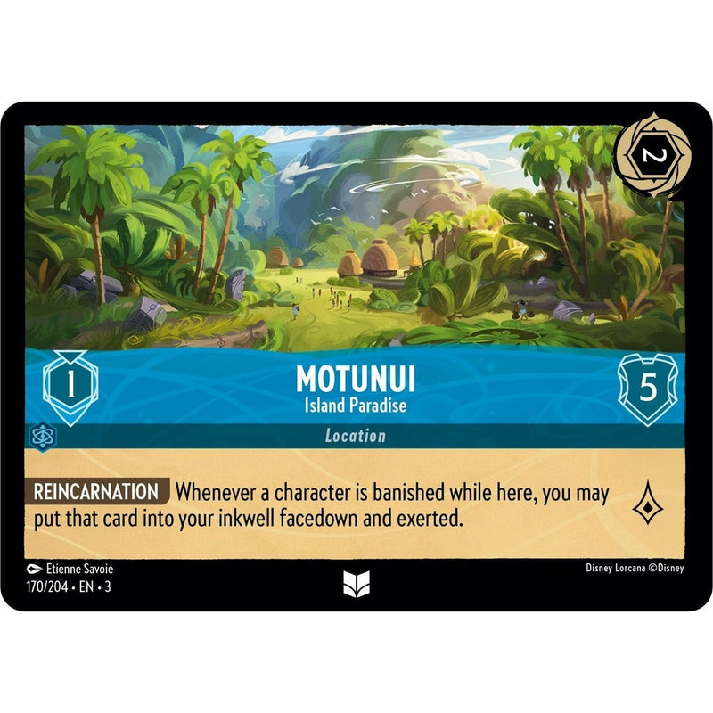 Motunui - Island Paradise - 170/204 Uncommon Disney Lorcana card from Into the Inklands, Near Mint Normal