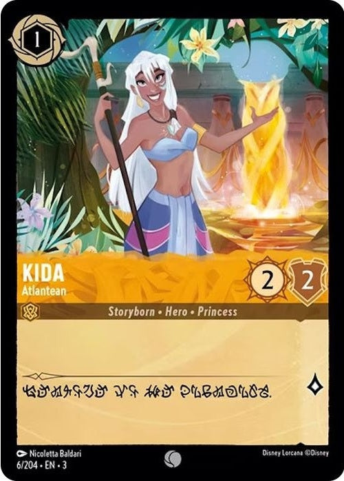 Kida - Atlantean - 6/204 Common Disney Lorcana card from Into the Inklands, Near Mint Normal