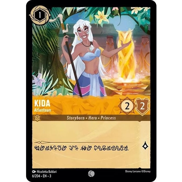 Kida - Atlantean - 6/204 Common Disney Lorcana card from Into the Inklands, Near Mint Normal