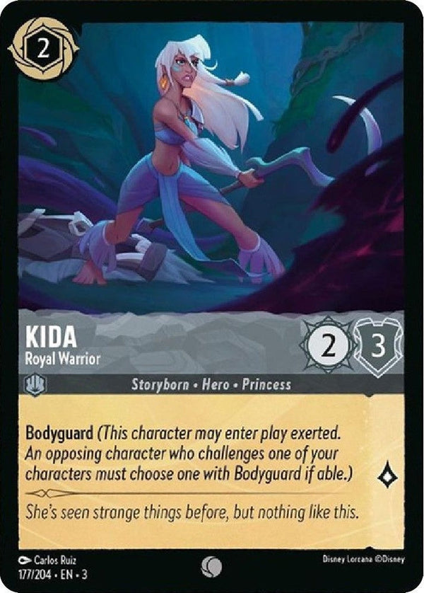 Kida - Royal Warrior - 177/204 Common Disney Lorcana card from Into the Inklands, Near Mint Normal