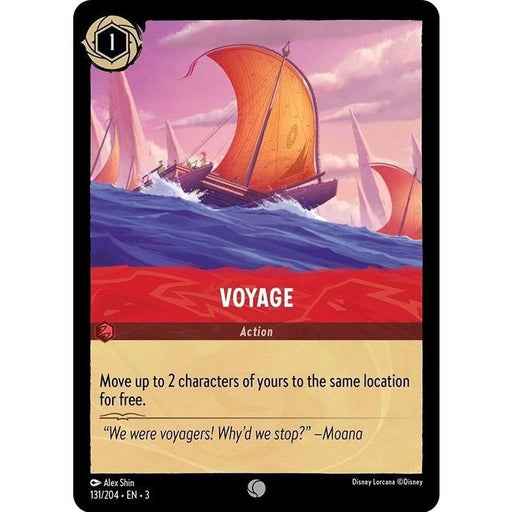 Voyage - 131/204 Common Disney Lorcana card from Into the Inklands, Near Mint Normal