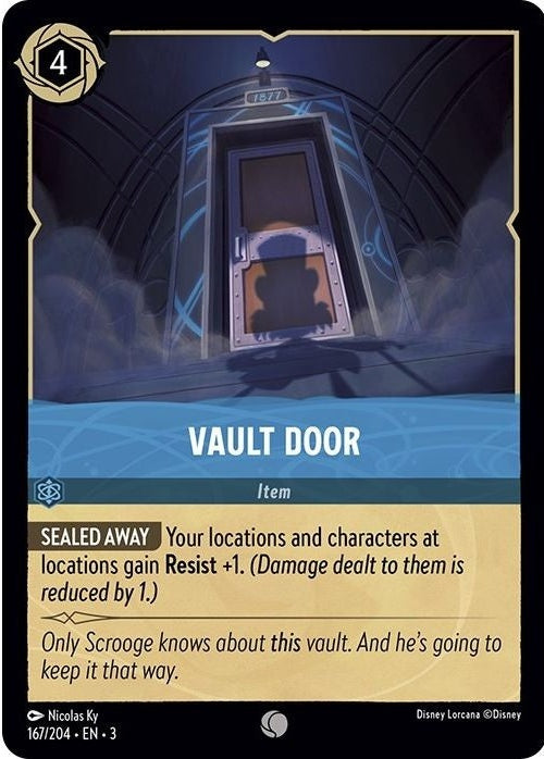 Vault Door - 167/204 Common Disney Lorcana card from Into the Inklands, Near Mint Normal