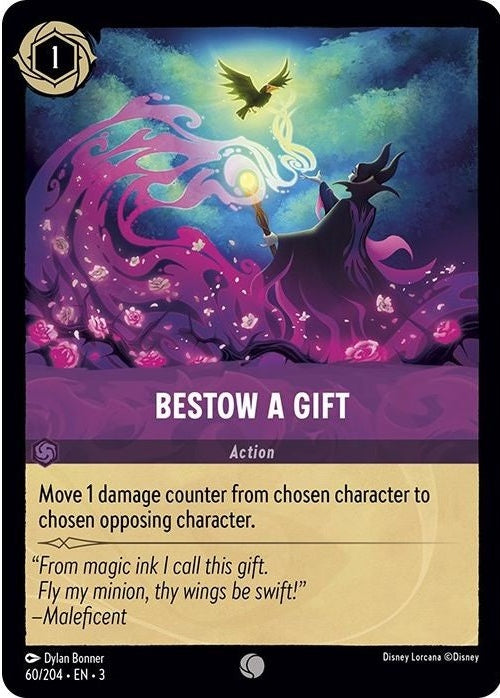 Bestow a Gift - 60/204 Common Disney Lorcana card from Into the Inklands, Near Mint Normal