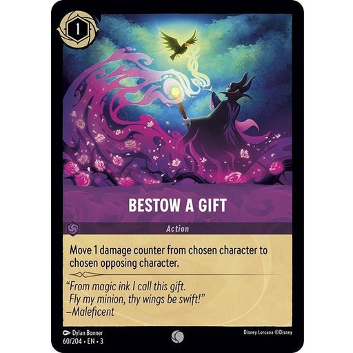 Bestow a Gift - 60/204 Common Disney Lorcana card from Into the Inklands, Near Mint Normal