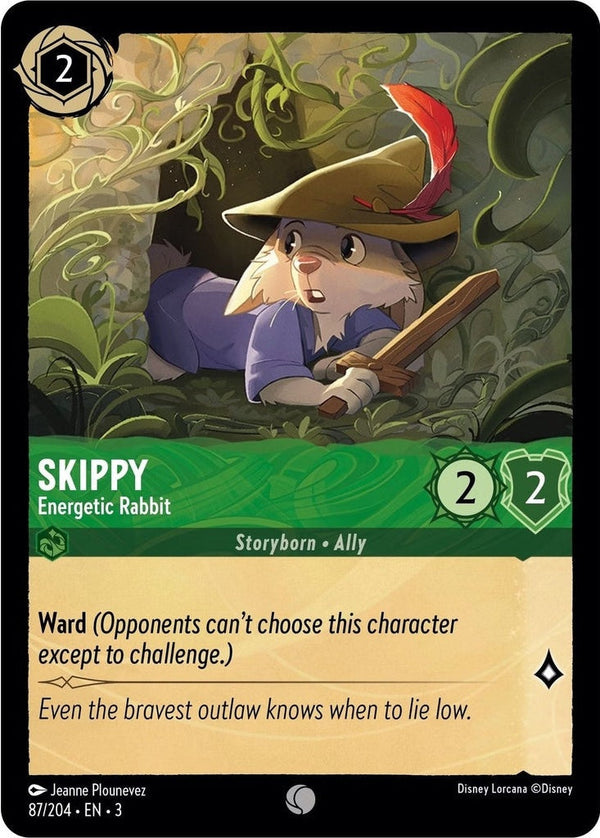 Skippy - Energetic Rabbit - 87/204 Common Disney Lorcana card from Into the Inklands, Near Mint Normal