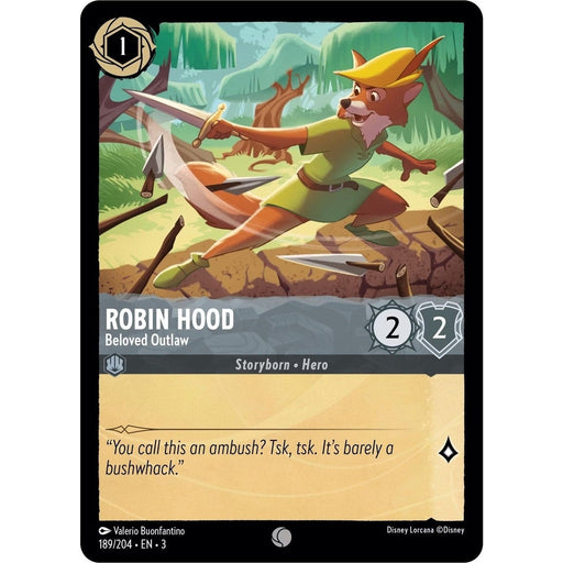 Robin Hood - Beloved Outlaw - 189/204 Common Disney Lorcana card from Into the Inklands, Near Mint Normal