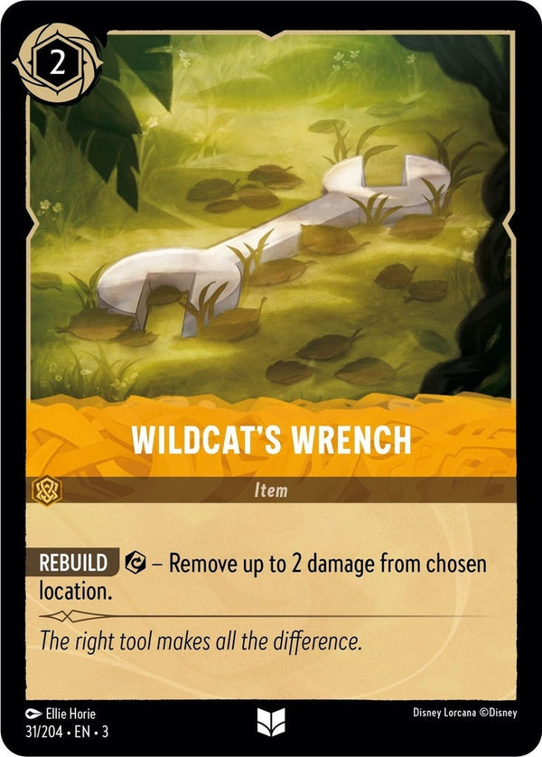 Wildcat's Wrench - 31/204 Uncommon Disney Lorcana card from Into the Inklands, Near Mint Normal