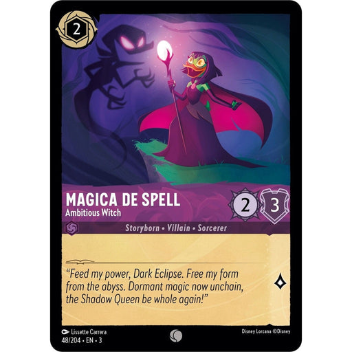 Magica De Spell - Ambitious Witch - 48/204 Common Disney Lorcana card from Into the Inklands, Near Mint Normal