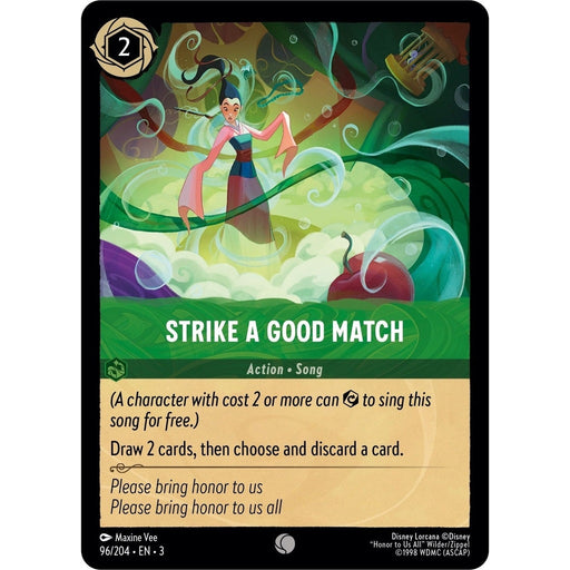 Strike a Good Match - 96/204 Common Disney Lorcana card from Into the Inklands, Near Mint Normal