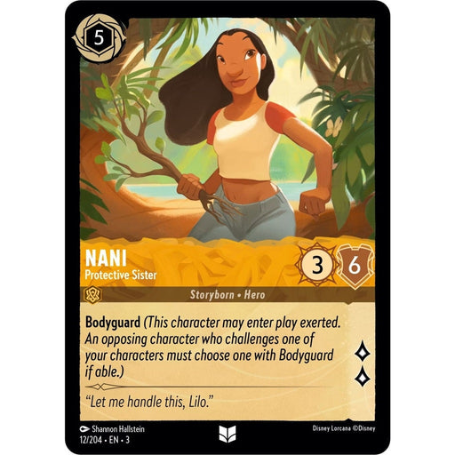 Nani - Protective Sister - 12/204 Uncommon Disney Lorcana card from Into the Inklands, Near Mint Normal