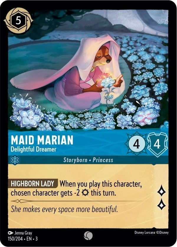 Maid Marian - Delightful Dreamer - 150/204 Common Disney Lorcana card from Into the Inklands, Near Mint Normal