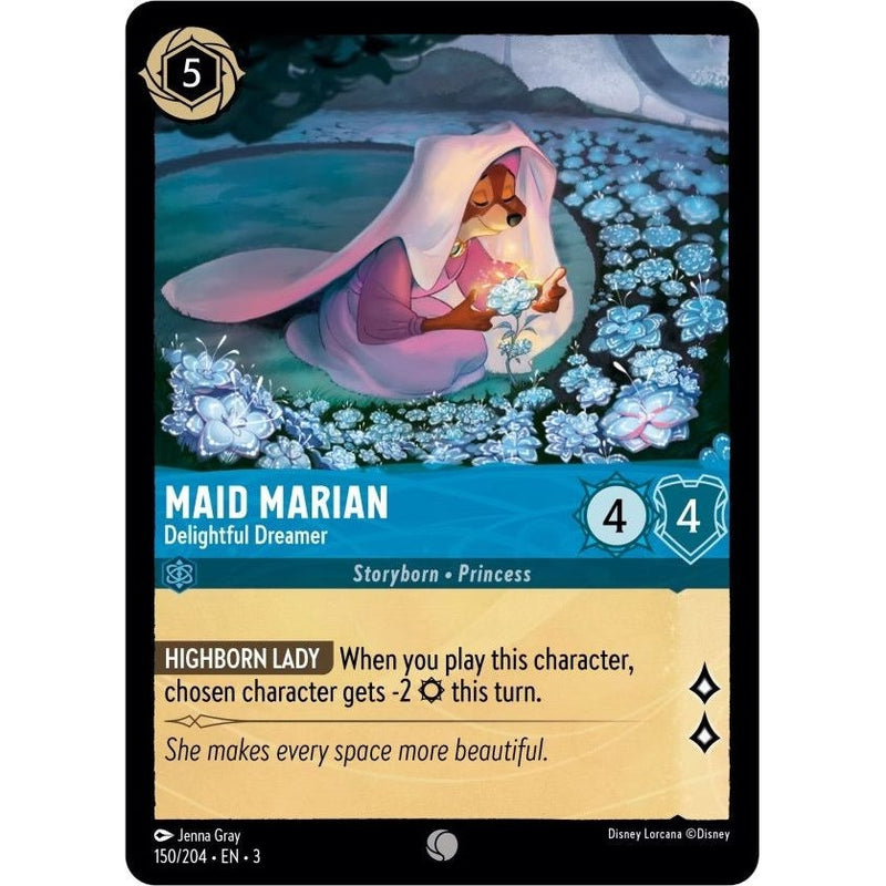 Maid Marian - Delightful Dreamer - 150/204 Common Disney Lorcana card from Into the Inklands, Near Mint Normal