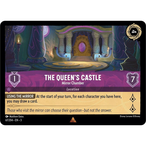 The Queen's Castle - Mirror Chamber - 67/204 Rare Disney Lorcana card from Into the Inklands, Near Mint Normal