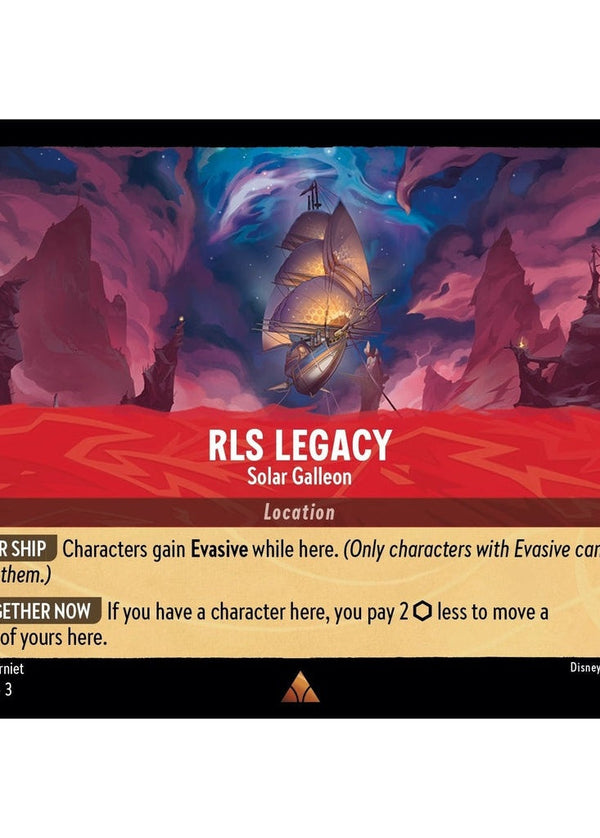RLS Legacy - Solar Galleon - 136/204 Rare Disney Lorcana card from Into the Inklands, Near Mint Normal