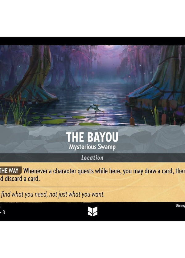 The Bayou - Mysterious Swamp - 204/204 Uncommon Disney Lorcana card from Into the Inklands, Near Mint Normal