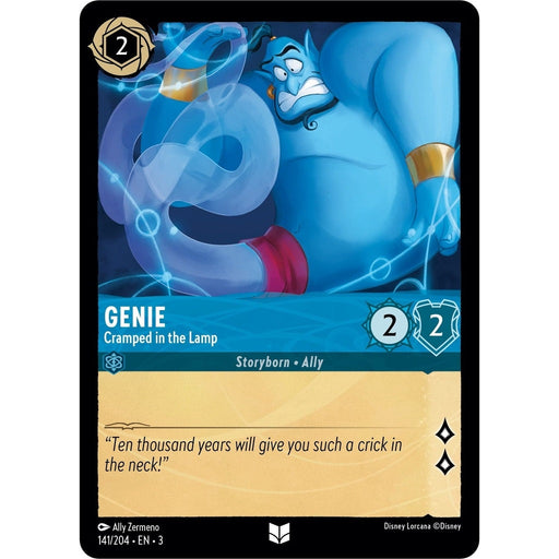 Genie - Cramped in the Lamp - 141/204 Uncommon Disney Lorcana card from Into the Inklands, Near Mint Normal