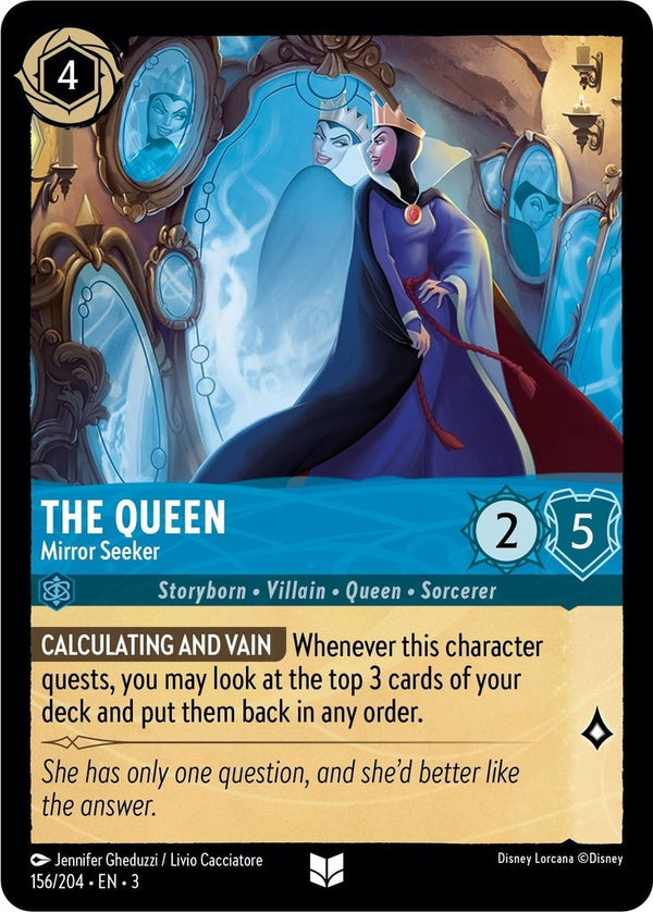 The Queen - Mirror Seeker - 156/204 Uncommon Disney Lorcana card from Into the Inklands, Near Mint Normal