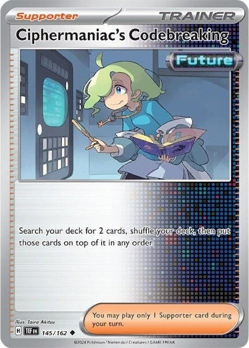 Ciphermaniac's Codebreaking - 145/162 Uncommon Pokémon card from Temporal Forces, Near Mint Normal