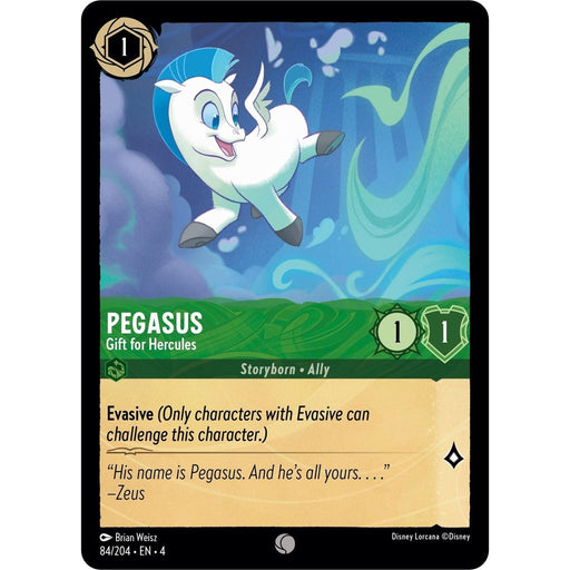 Pegasus - Gift for Hercules - 84/204 Common Disney Lorcana card from Ursula's Return, Near Mint Normal