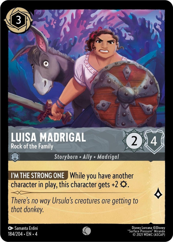 Luisa Madrigal - Rock of the Family - 184/204 Common Disney Lorcana card from Ursula's Return, Near Mint Normal